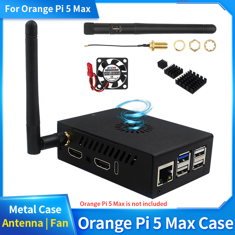 Pi 5 Case - Orange Pi 5 Max Kasa, Fanlı