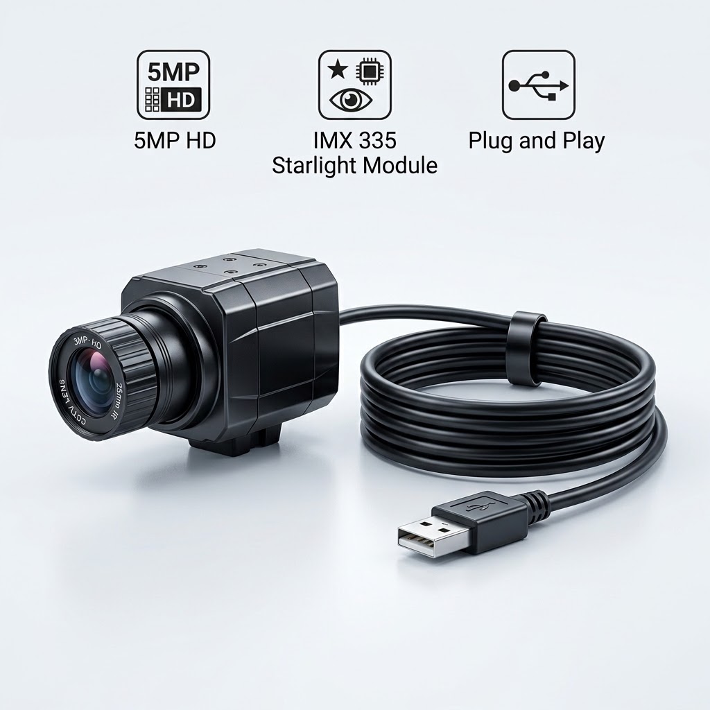 Pi Camera Cable - 5MP/1080P IMX335 USB Kamera, 2,8/4/6/8/12/16/25 mm