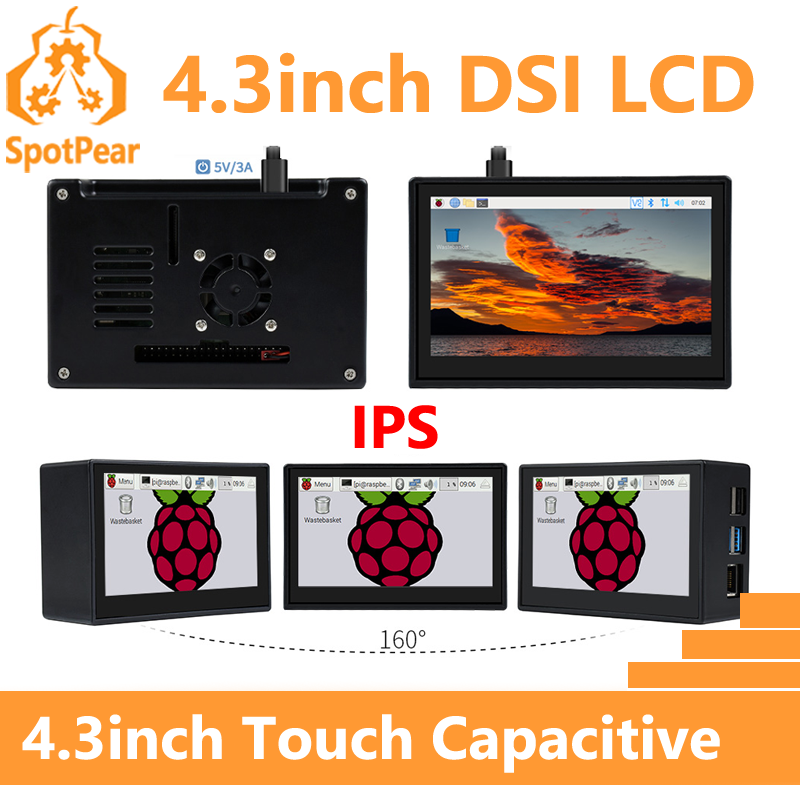 Pi 5 Case - Raspberry Pi 4.3 inç DSI Ekran