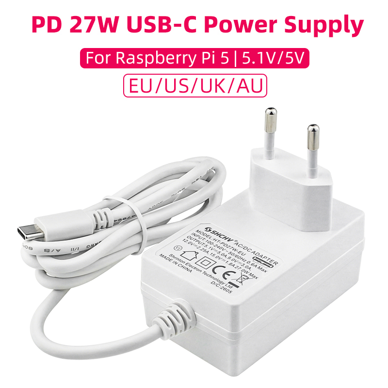 Pi Power Supply - Raspberry Pi 5 5.1V 5A Güç