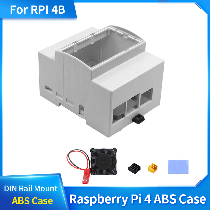Pi 4 Case - Raspberry Pi 4 ABS Kasa DIN