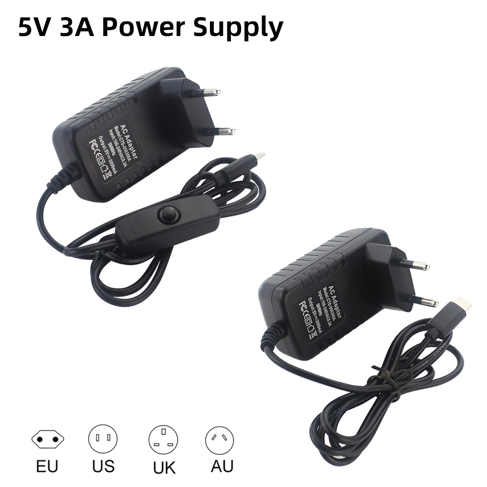 5 V 3A Ahududu Pi 4 Güç Kaynağ - Pi Power Supply incelemesi ve fiyatı