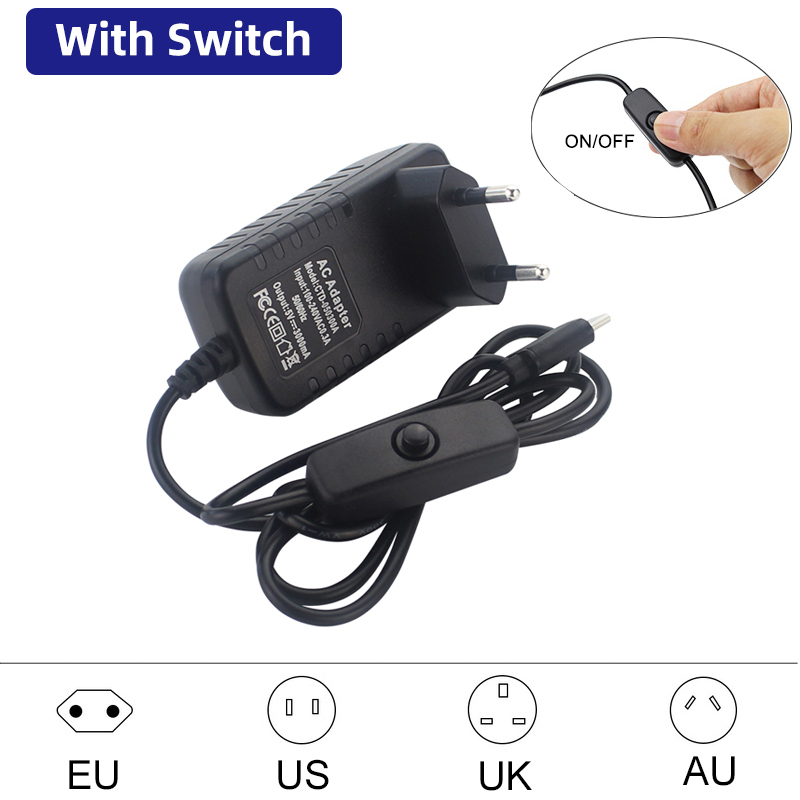 5 V 3A Ahududu Pi 4 Güç Kaynağ - Pi Power Supply incelemesi ve fiyatı