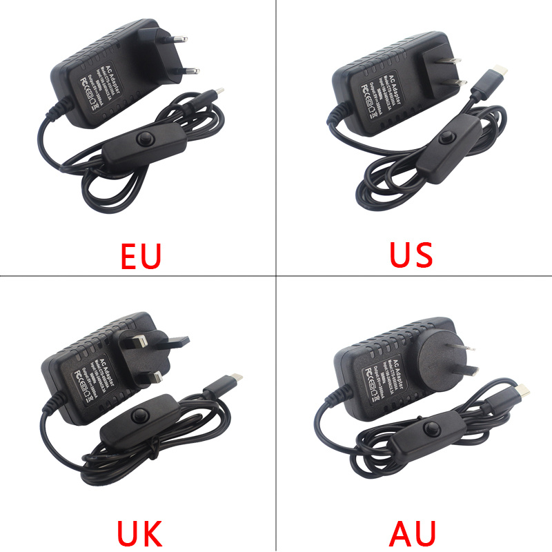 5 V 3A Ahududu Pi 4 Güç Kaynağ - Pi Power Supply incelemesi ve fiyatı