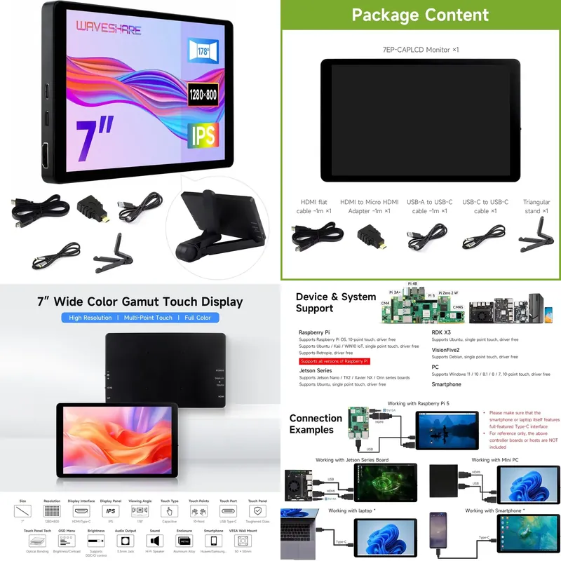 Aismartlink Waveshare 7 İnç 12 - Raspberry Pi incelemesi ve fiyatı