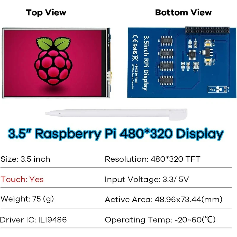 3,5 İnç Raspberry Pi Ekran Mod - Pi Display incelemesi ve fiyatı