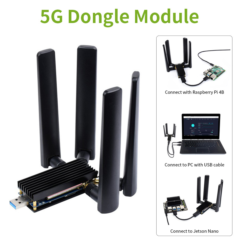 5G Dongle modülü USB 3.1 M.2 B - Pi 4 Case incelemesi ve fiyatı
