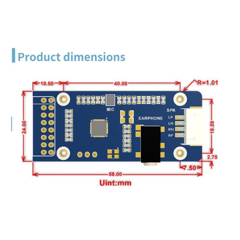 WM8960, Raspberry Pi için 5/7  - Raspberry Pi 5 incelemesi ve fiyatı